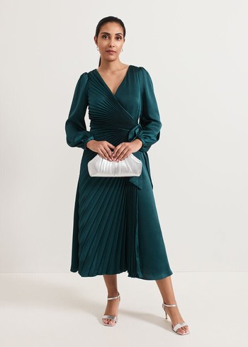 Phase Eight Petite Gracie Dress Dark Green Canada | HYMBFW-638